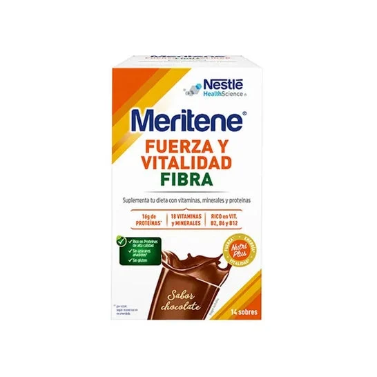 Meritene Fibra scuote il sapore di cioccolato 14 buste