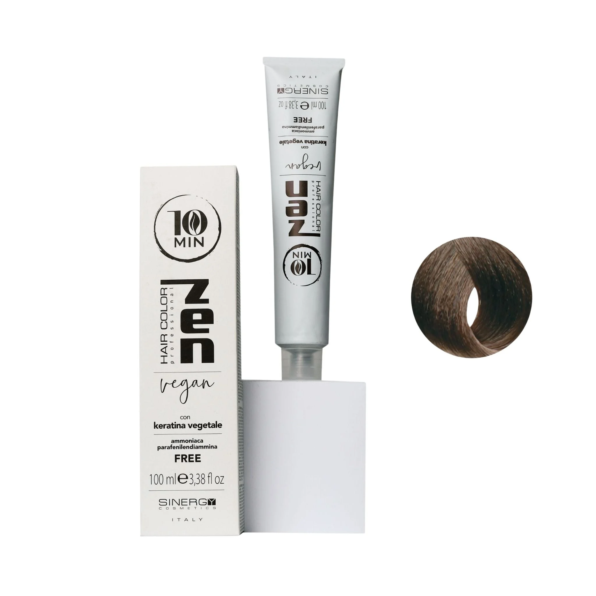 Zen Color 10 minuti Keratin Vegetale 5.1 Castano Chiaro Cenere Free Ammoniaca 100ml