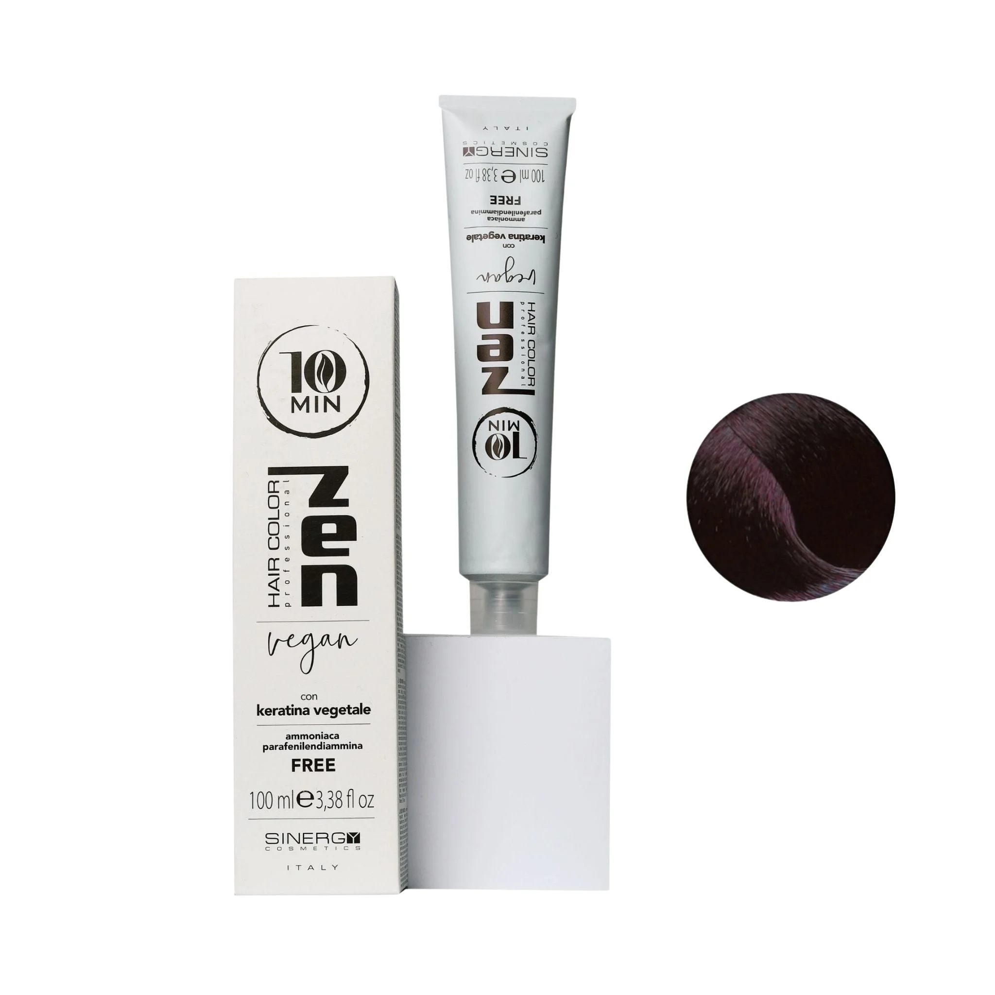 Zen Color 10 minuti Keratin Vegetale 5.2 Castano Scuro Viola Free Ammoniaca 100ml