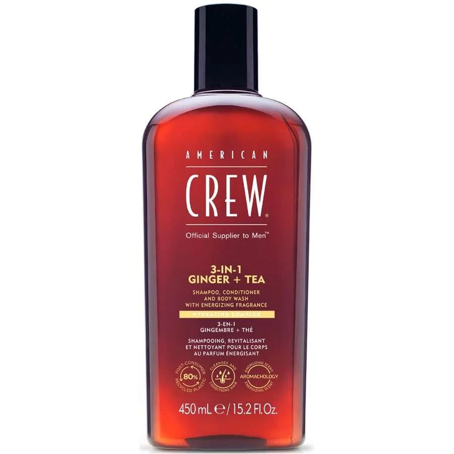 3 IN 1 GINGER + TEA SHAMPOO + CONDITIONER + BODY WASH 450 ML.