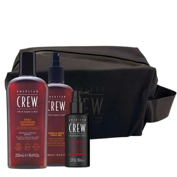 IDEA REGALO UOMO – SHAMPOO + STYLING + SPRAY ANTI-CADUTA + POCHETTE