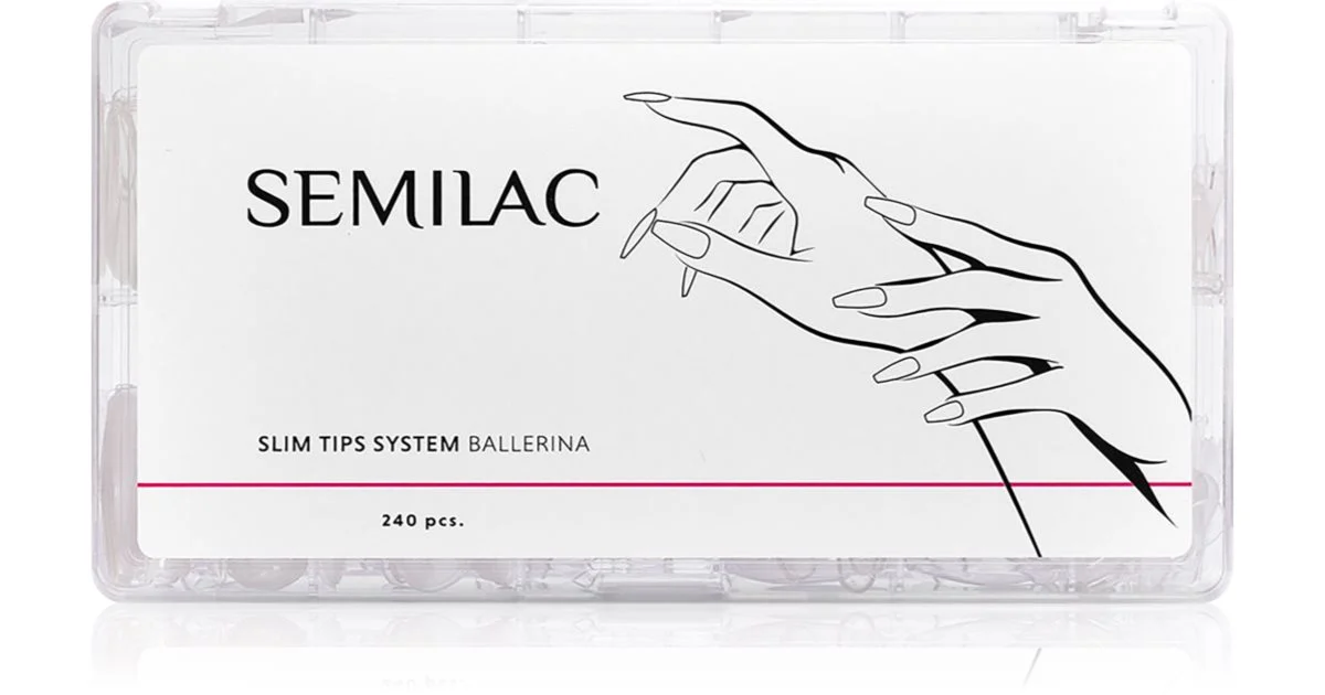 Semilac Accessories Slim Tips Adesivi per unghie con effetto prolungato 240 pezzi