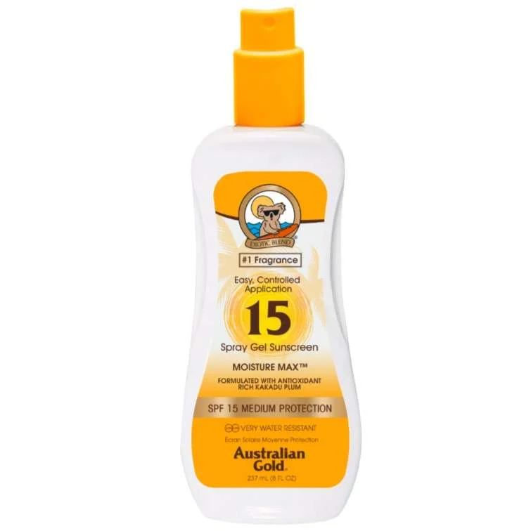 AUSTRALIAN GOLD SPRAY GEL SUNSCREEN SPF 15 237ml