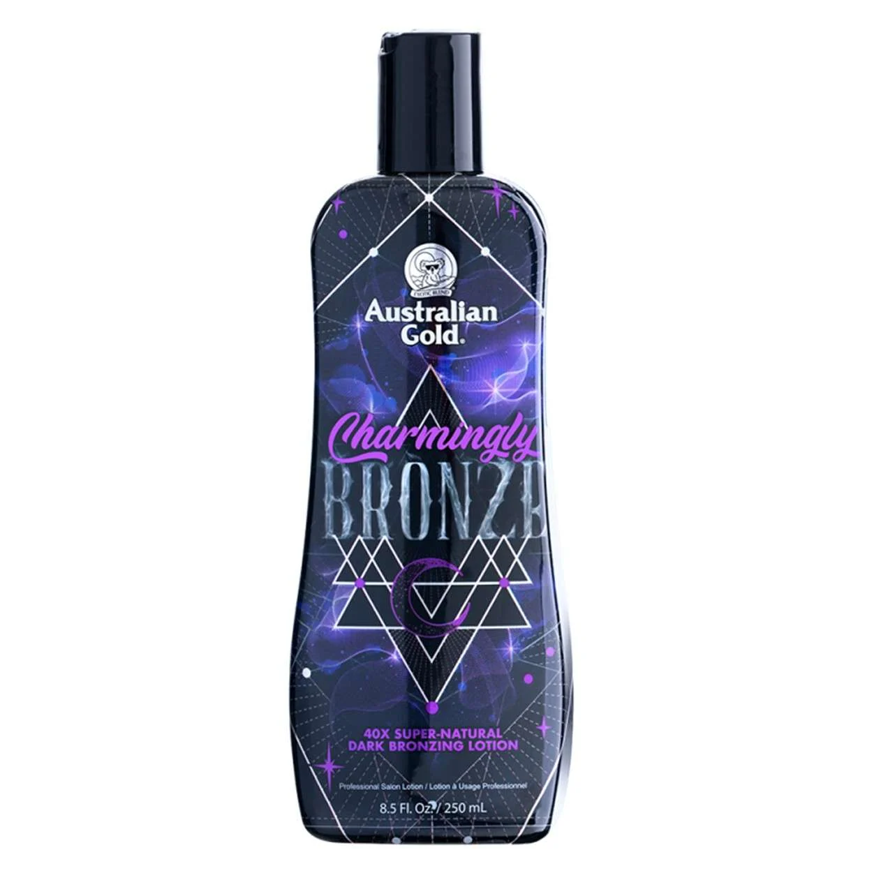 AUSTRALIAN GOLD CHARMINGLY BRONZE 40X SUPER NATURAL DARK BRONZING LOTION 250ml