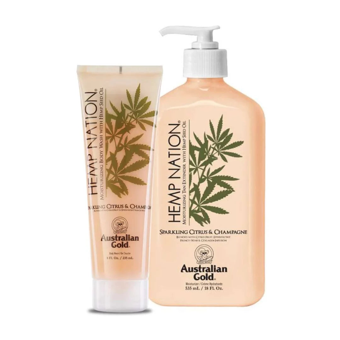 AUSTRALIAN GOLD HEMP NATION SPARKLING BODY WASH + HEMP NATION SPARKLING CITRUS & CHAMPAGNE