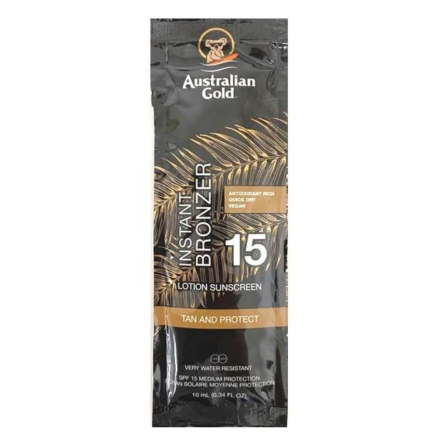 AUSTRALIAN GOLD BUSTINA SPF 15 LOTION WITH BRONZER 10ML.