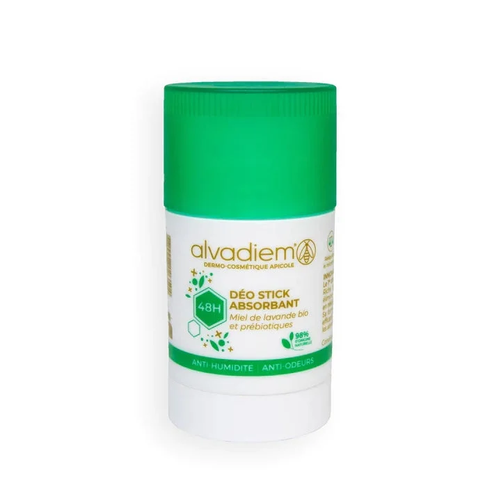 Alvadiem 48H Absorbent Deo Stick con Miele di Lavanda Biologico e Prebiotici 50g
