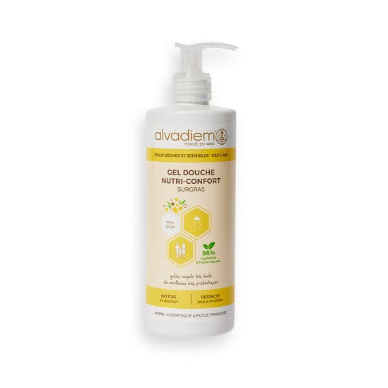 Alvadiem Trattamento Corpo Gel Doccia Nutri-Confort Surgras alla pappa reale Bio 400ml