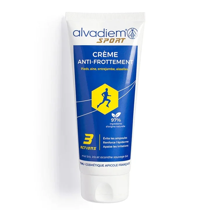 Crema anti-sfregamento Alvadiem Sport con miele biologico 75 ml