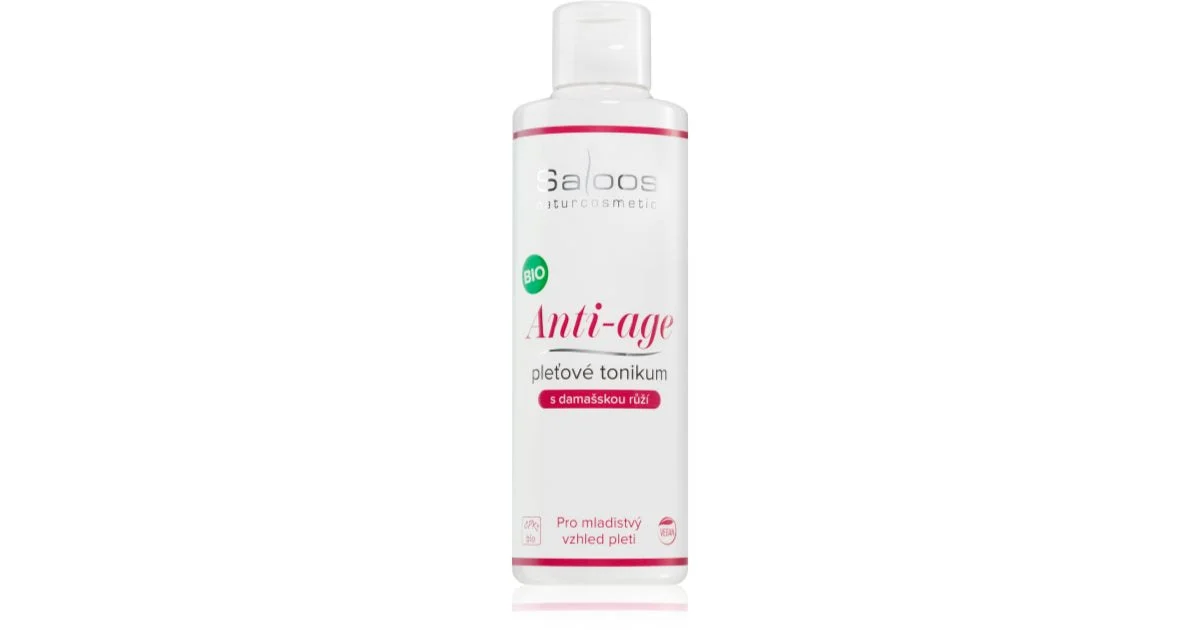 Saloos Anti-Age lozione tonica lisciante per un look giovane rosa damascena 200 ml