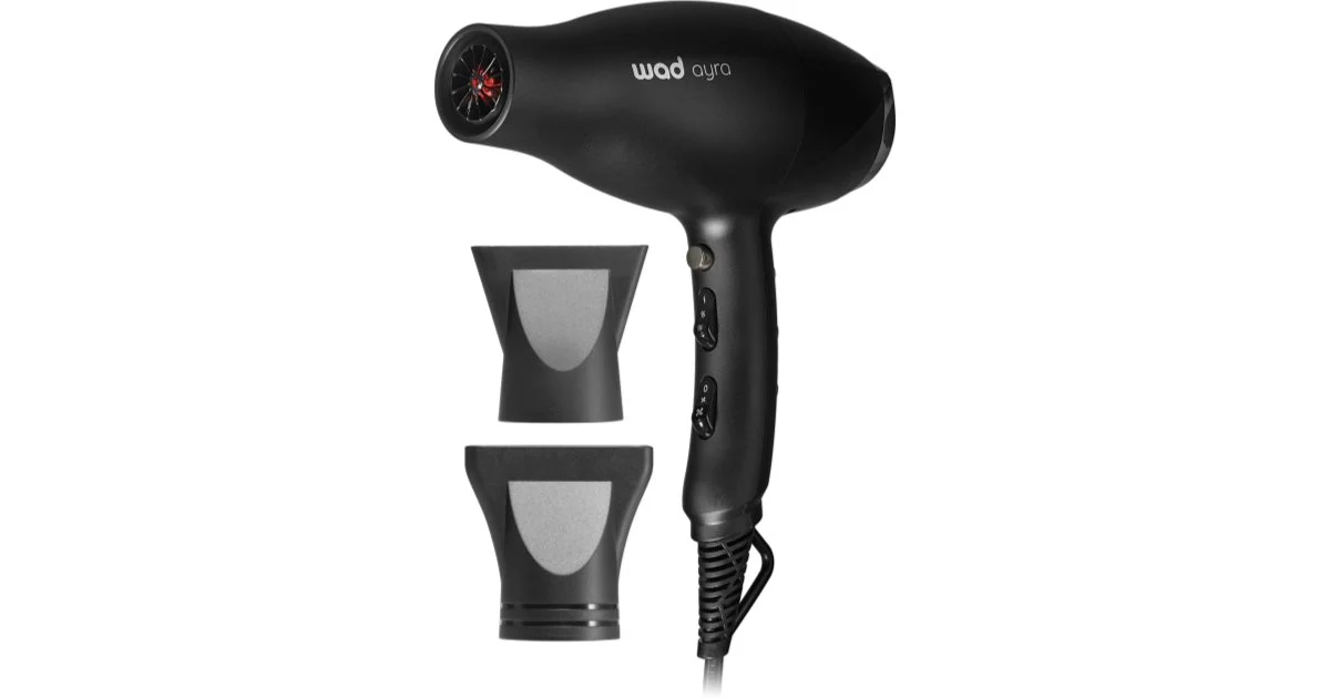 Wad Ayra Dryer Chrome phon per capelli nero