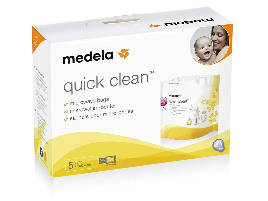 Medela Quick Clean - Bustine Sterilizzatore per Microonde x5