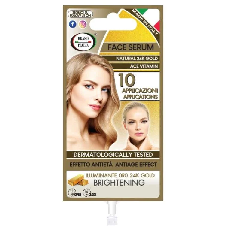 SIERO ILLUMINANTE VISO ORO 24K EFFETTO ANTIETA’ 10 APPLICAZIONI