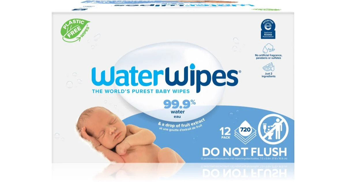 Water Wipes Baby 12 Pack salviette umidificate per bambini 12× 60 pezzi