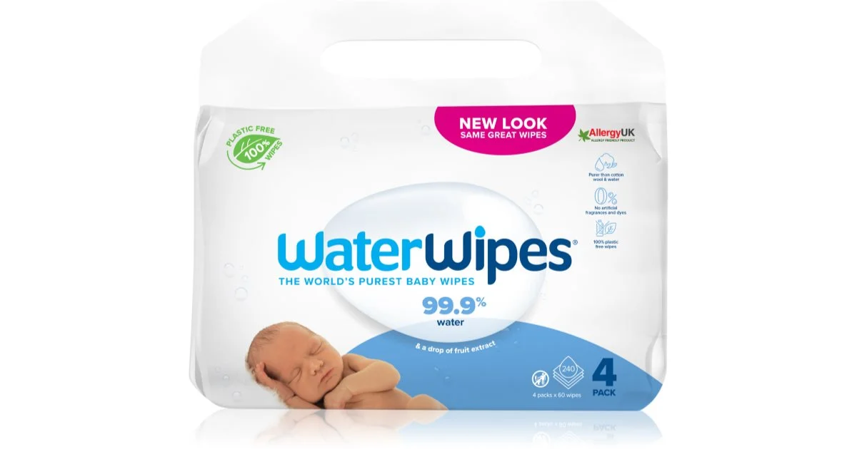 Water Wipes Baby 4 Pack salviette umidificate per bambini 4× 60 pezzi