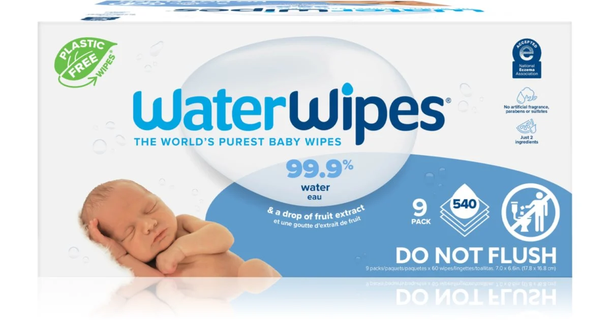 Water Wipes Baby 9 Pack salviette umidificate per bambini 9× 60 pezzi