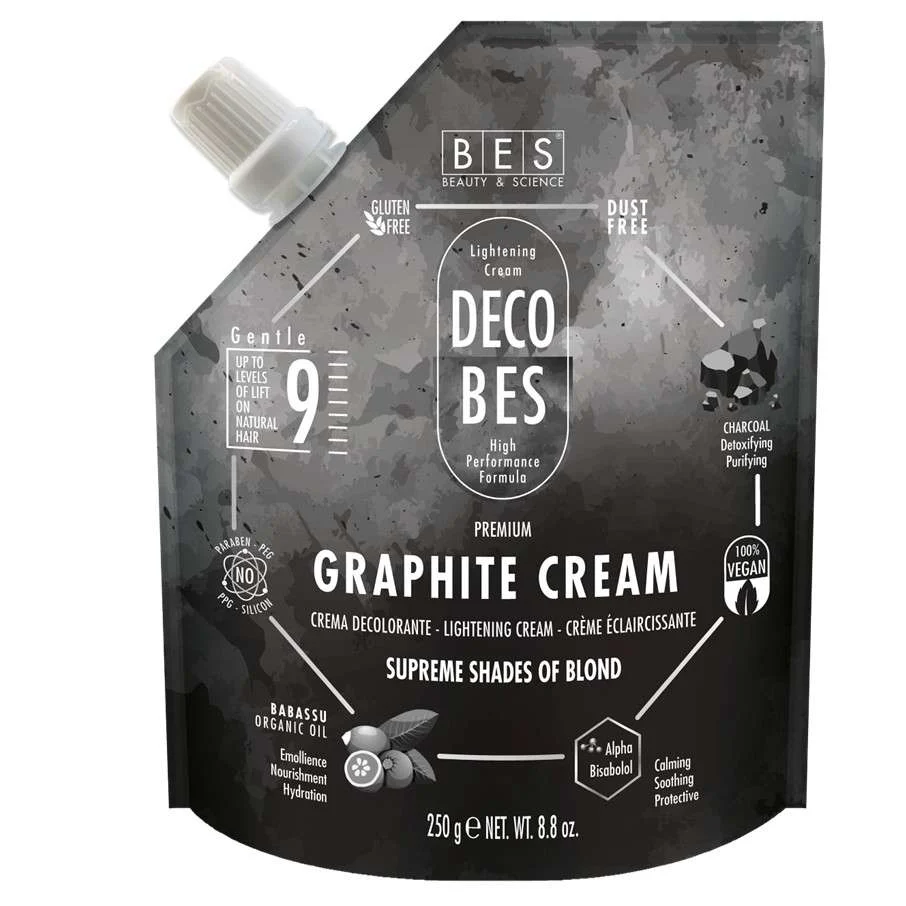 DECOBES GRAPHITE CREAM – CREMA DECOLORANTE PER EFFETTI FREDDI 250 GR. SMART BAG