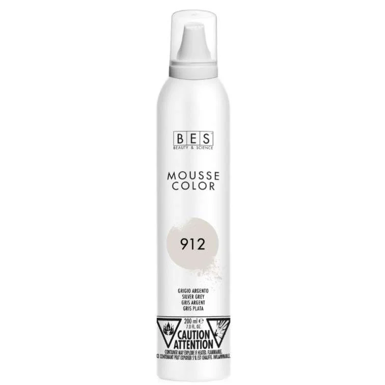 BES MOUSSE COLOR – SCHIUMA COLORANTE AI SEMI DI LINO COL. 912 GRIGIO ARGENTO 200ml