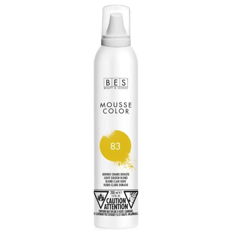 BES MOUSSE COLOR – SCHIUMA COLORANTE AI SEMI DI LINO COL. 83 BIONDO CHIARO DORATO 200ml