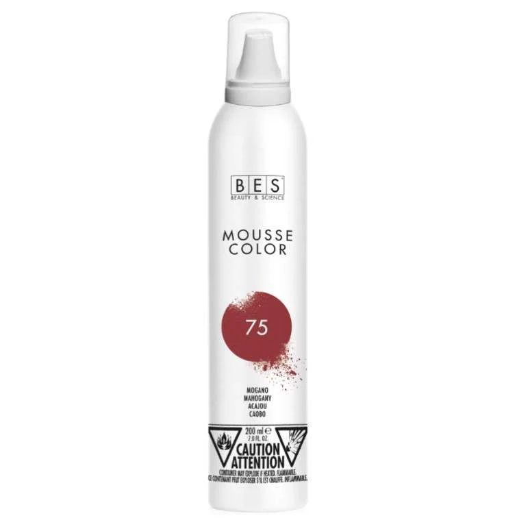 BES MOUSSE COLOR – SCHIUMA COLORANTE AI SEMI DI LINO COL. 75 MOGANO 200ml