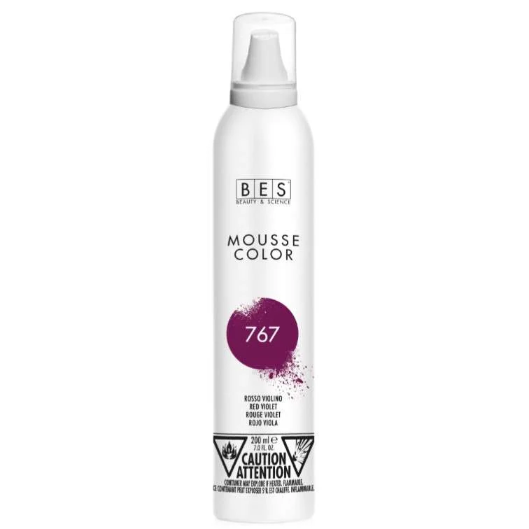 BES MOUSSE COLOR – SCHIUMA COLORANTE AI SEMI DI LINO COL. 767 ROSSO VIOLINO 200ml