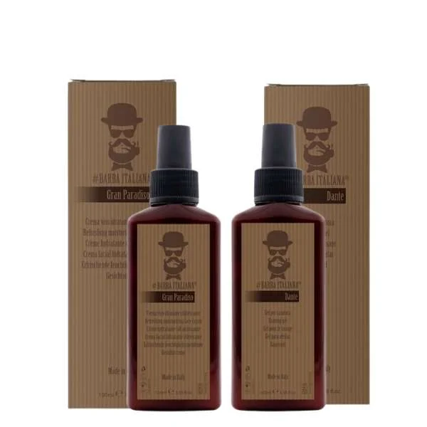 KIT RASATURA PROFESSIONALE UOMO – DANTE – GEL RASATURA 100 ML. + GRAN PARADISO – CREMA POST RASATURA