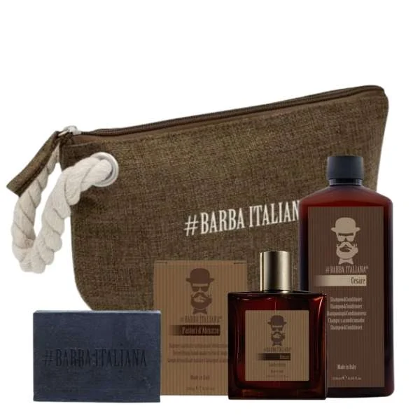IDEE REGALO UOMO – SHAMPOO & CONDITIONER + SAPONE ARTIGIANALE + EAU DE TOILETTE