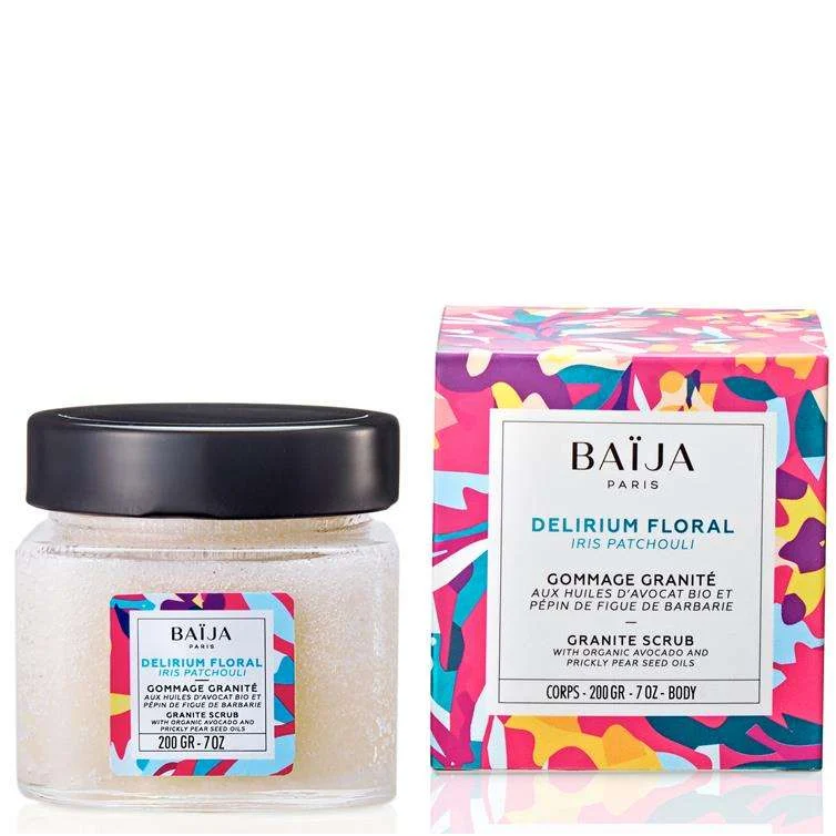 DELIRIUM FLORAL – IRIS PATCHOULI BODY SCRUB 212 ML.