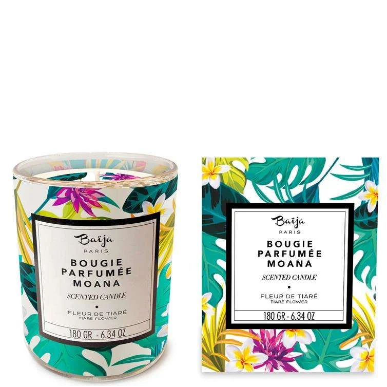 MOANA – FIORI DI TIARE’ SCENTED CANDLE WITH NATURAL WAX 180 GR.