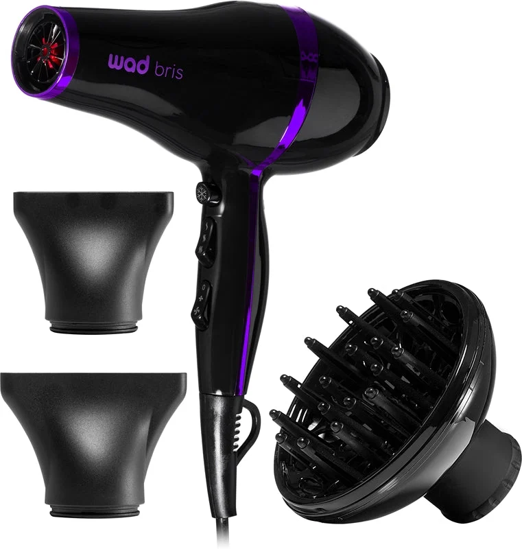 Wad Bris Dryer phon per capelli nero/viola
