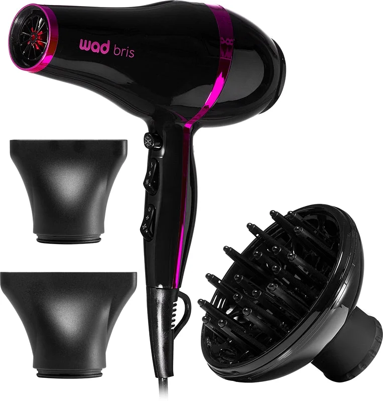 Wad Bris Dryer phon per capelli nero/rosa
