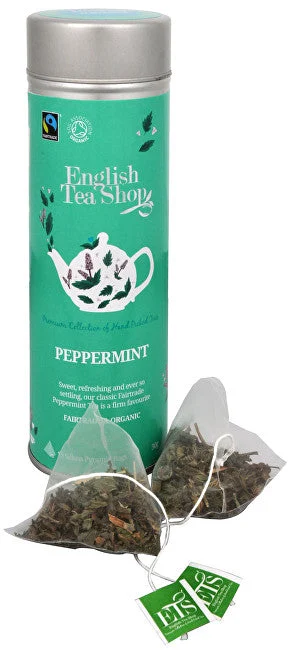 English tea shop Menta pura BIO 15 piramidi in lattina