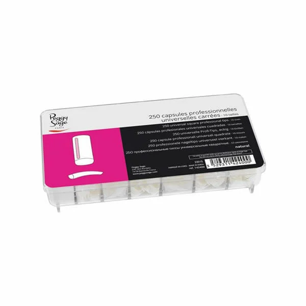 Peggy Sage Capsule Unghie Finte Professionali Quadrate 250pz
