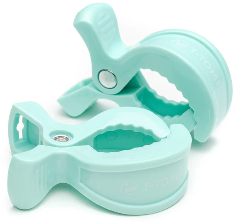 T-TOMI Clip fermaglio per ciuccio Pastel menta 2 pezzi
