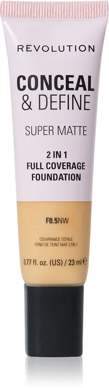 Makeup Revolution Conceal & Define fondotinta opacizzante colore F8.5NW 23 ml