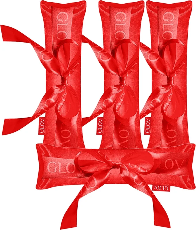 GLOV CoolCurl Ribbon Rollers accessori per capelli per modellare i ricci rosso 4 pezzi