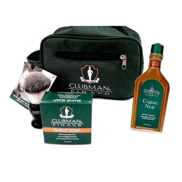 CLUBMAN PINAUD SET SHAVE ESSENTIAL COGNAC NEAT