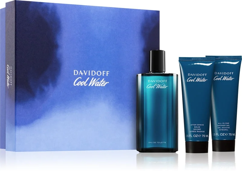 Davidoff Cool Water confezione regalo per uomo Davidoff Cool Water Eau de Toilette 125 ml+ balsamo post-rasatura 75 m + gel doccia 75ml