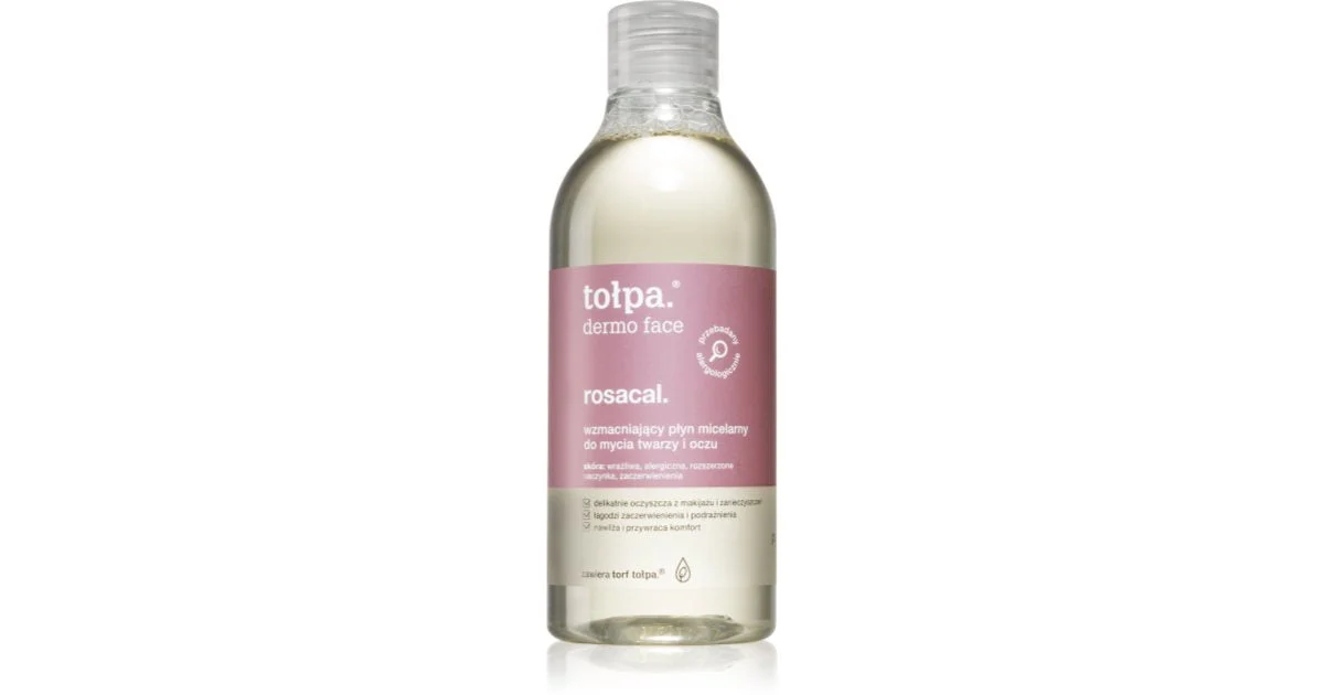 Tołpa Dermo Rosacal lozione micellare detergente per viso e occhi 400 ml