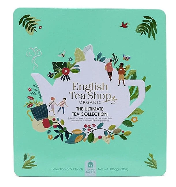 English tea shop Set regalo The Ultimate Green BIO in una scatola di latta da 72 sacchetti