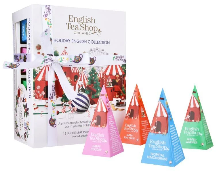 English Tea Shop Collezione Regalo Natale Bianco Bio 12 Piramidi