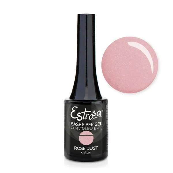 BASE FIBER GEL COL. ROSE DUST GLITTER 14 ML