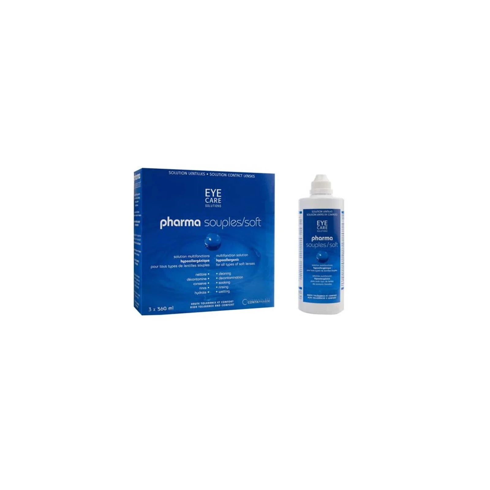 Eye Care Soluzione Detergente Multifunzione Per Lenti Morbide 3x360ml