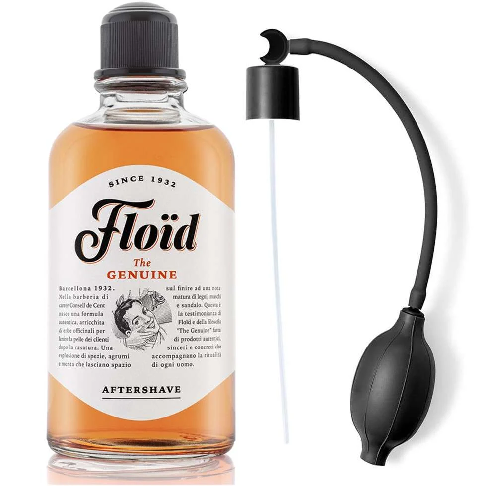 FLOID THE GENUINE AFTERSHAVE NUOVA FORMULA 400 ML. + SPRUZZATORE NERO