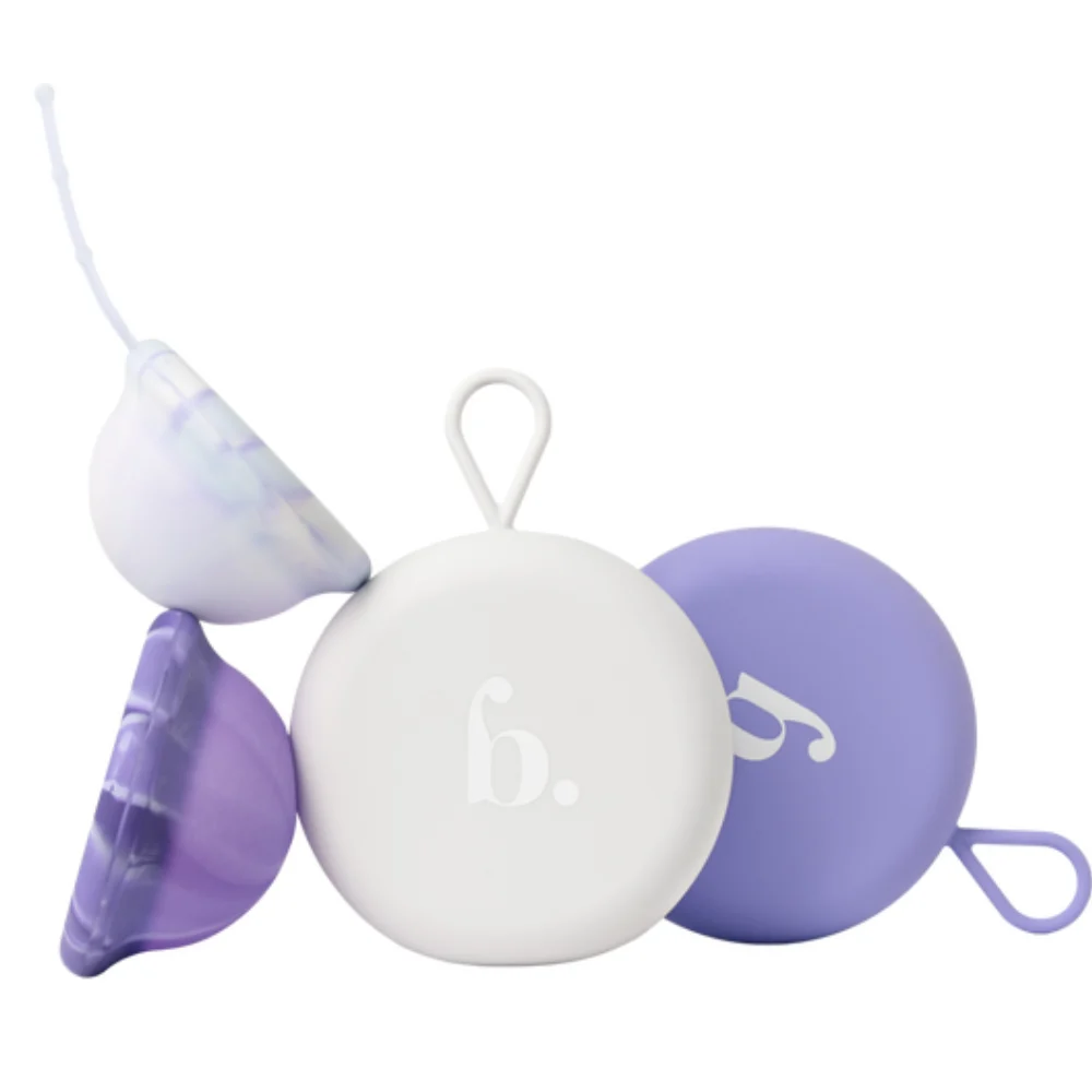 Bodyotics Comfydisc - Dischi Mestruali con Cordino di Rimozione Viola (2 pezzi)