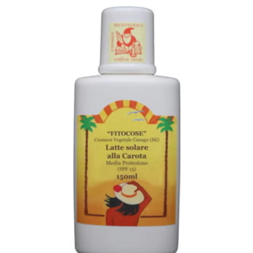 Fitocose Latte Solare alla Carota Media Protezione SPF 15 150 ml