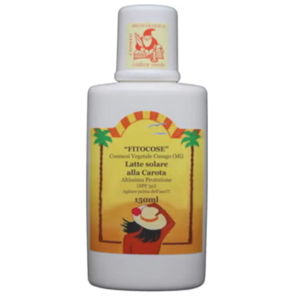 Fitocose Latte Solare alla Carota Altissima Protezione SPF 50 150 ml