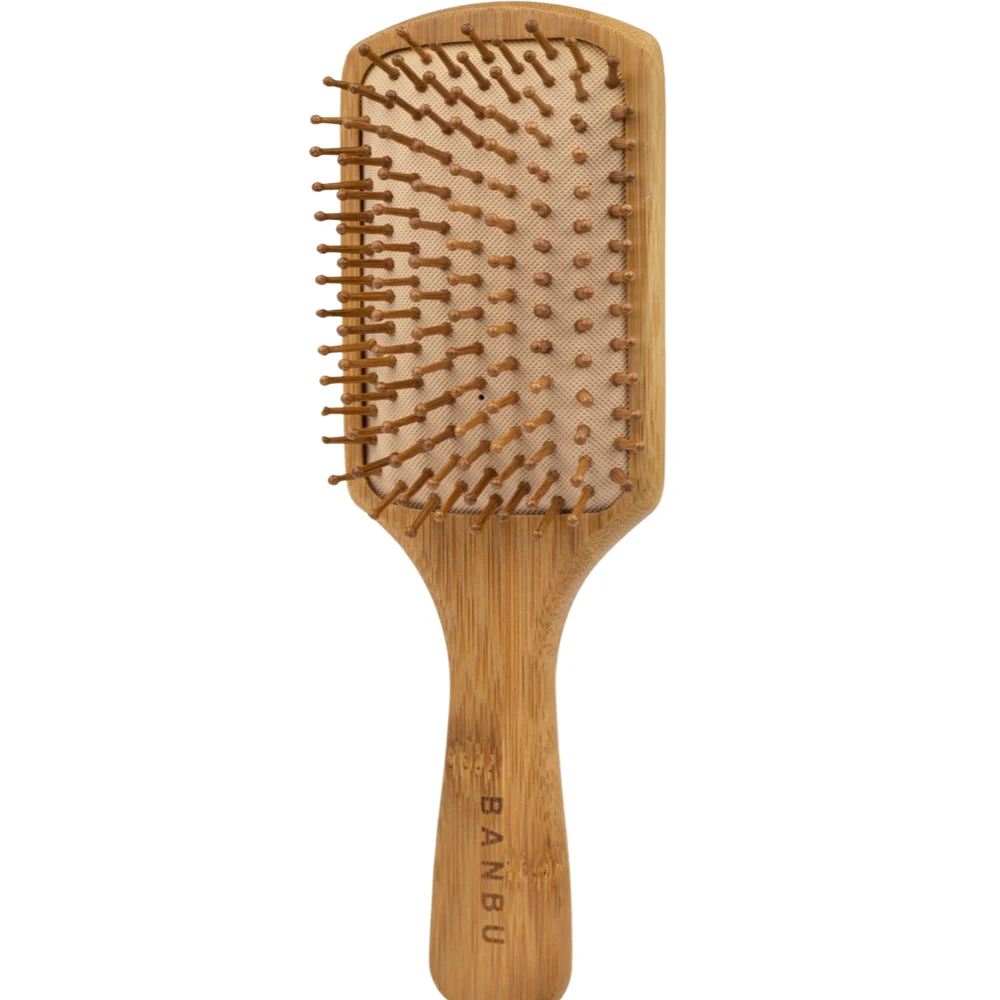Banbu Spazzola per Capelli in Bambù Rettangolare