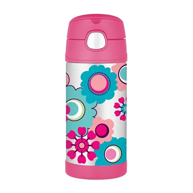 Thermos FUNtainer Baby thermos con cannuccia - fiori 355 ml