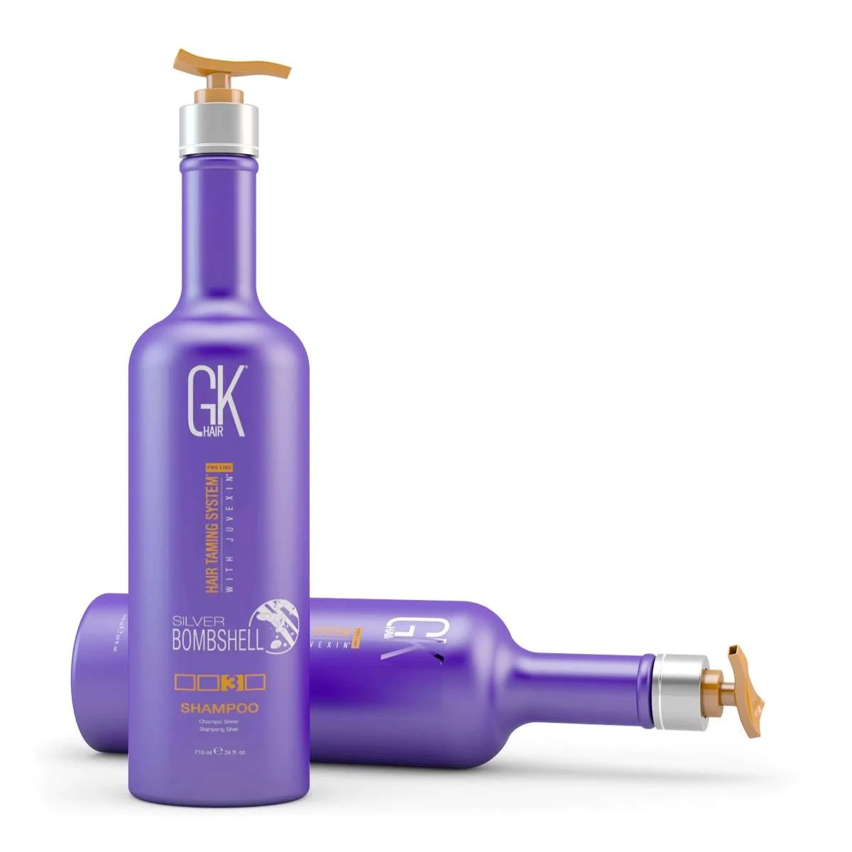 GK HAIR GLOBAL KERATIN SILVER BOMBSHELL SHAMPOO 710 ML.
